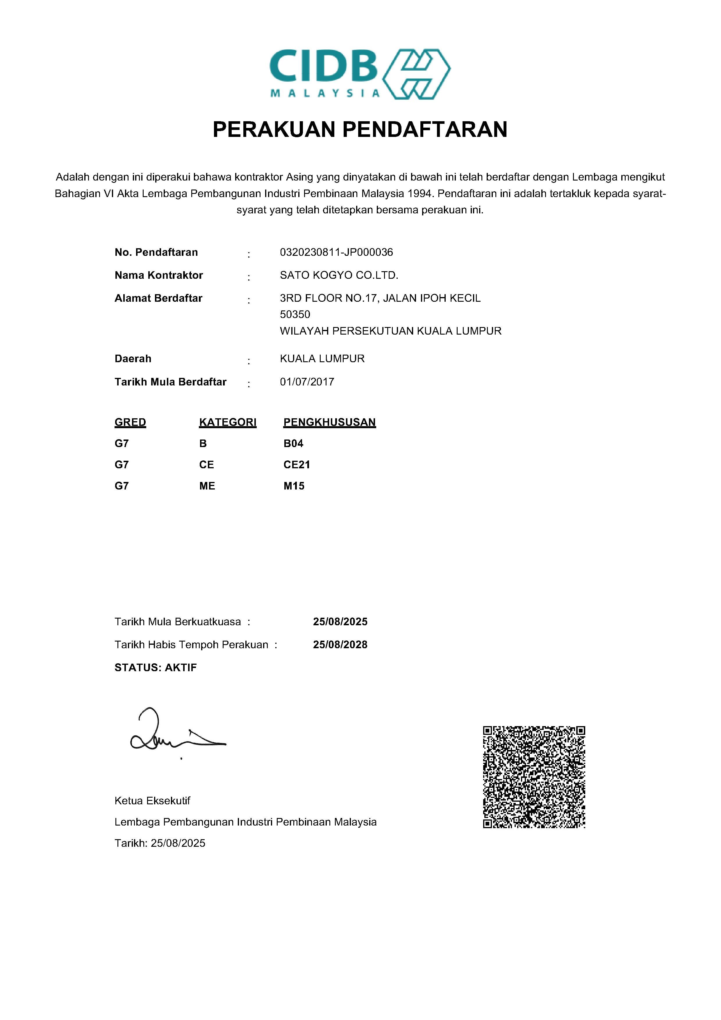 Understanding CIDB Contractor Grades : A Guide for Foreign Investors in Malaysia